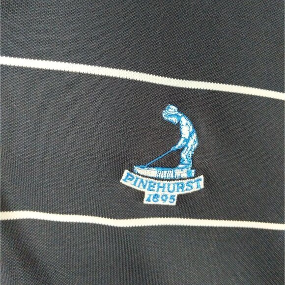 FOOTJOY Mens Golf Polo SZ‎ XL Stripe Navy Pinehurst Club Knit Short Sleeves - Picture 4 of 13